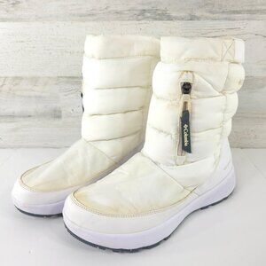 COLUMBIA WOMEN'S SIZE 9 WHITE WATERPROOF BOOTS OMNI-HEAT 200G INSULATION *AS-IS*